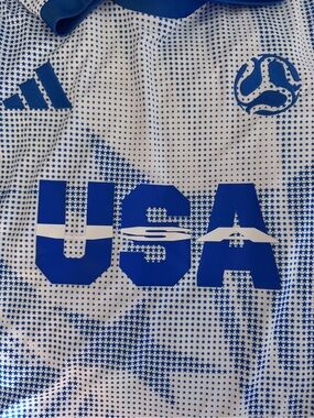 FIFA adidas USA Soccer Jersey Windows #11 Men's Size S White/Blue